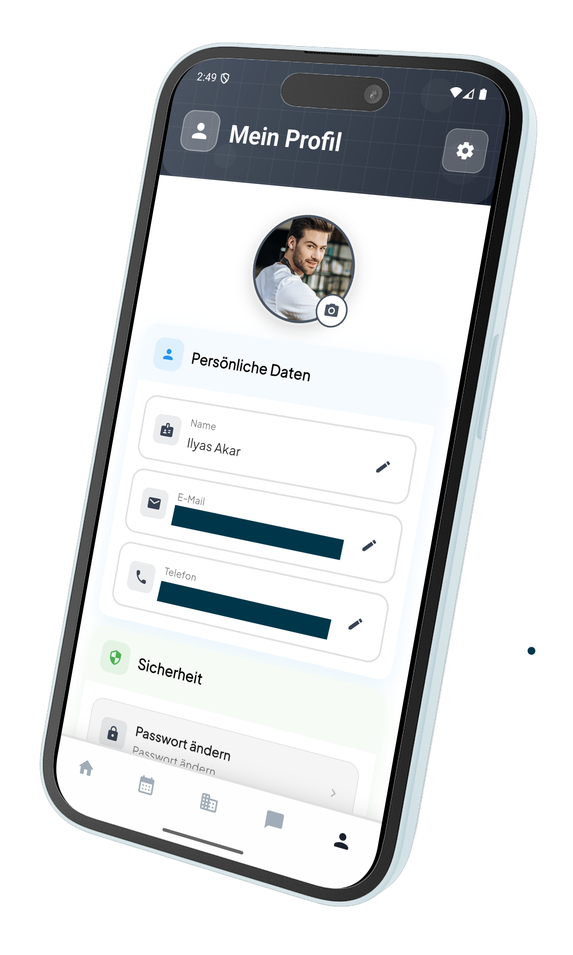 Mobiler Downloadscreen